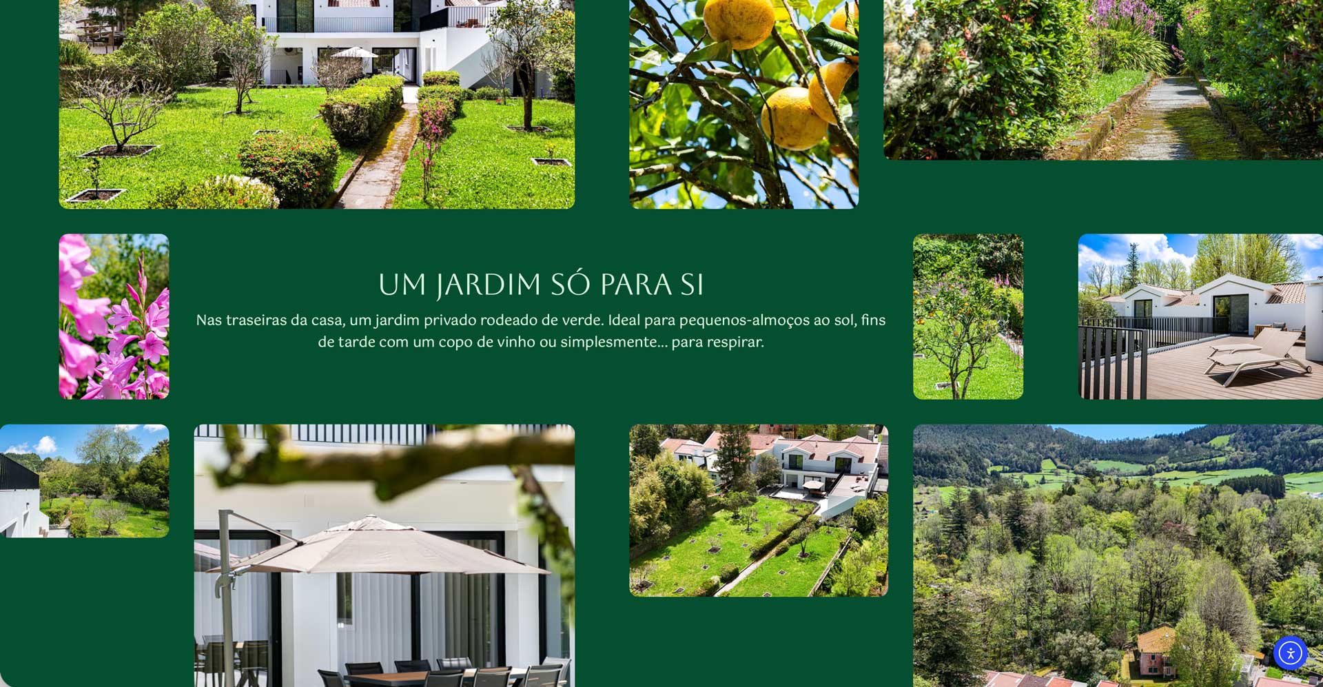 Screenshot do website Casa da Bruma, alojamento e Bruma Artesanato nas Furnas, Açores